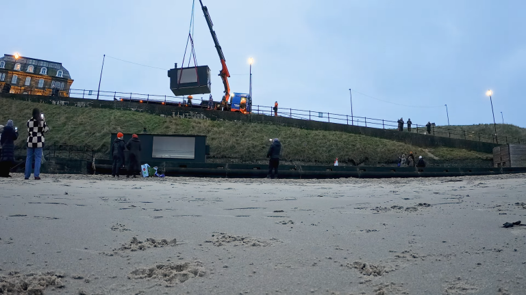 Delivering Two Scandinavian-Style Beach Saunas to Longsands