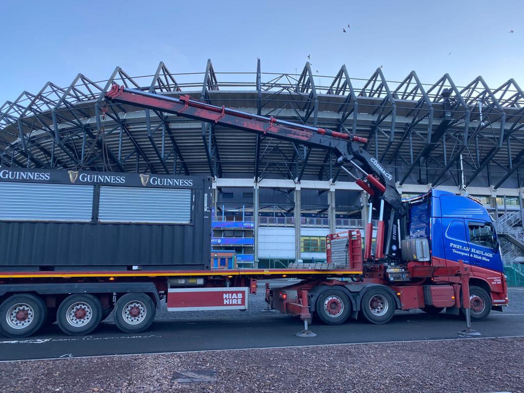 Mobile Bar Containers Transport: Rugby Autumn Internationals 2021